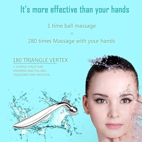 Rouleau Masseur De Visage 3d Argent Argenté