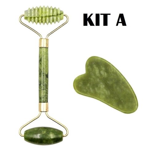 Kit Masseur Facial Jade Veritable 
