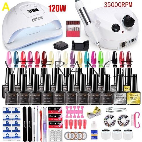 Kit Manucure Ongle Led Uv Vernis Gel 