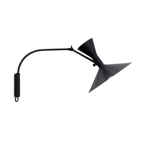 Nemo Lampe Murale Applique Lampe De Marseille Mini (Black Grey Ral 7021 - Métal)