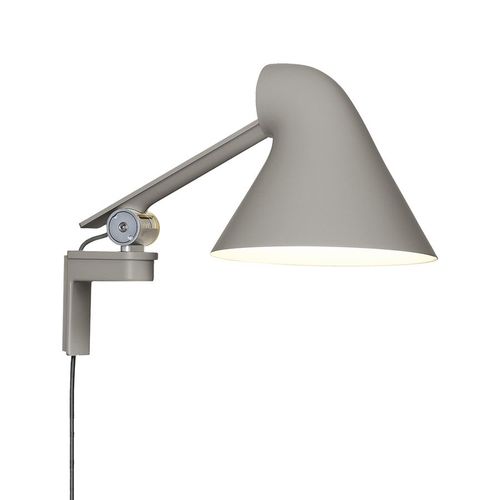 Louis Poulsen Lampe Murale Applique Njp Avec Bras Court (Gris Clair 2700k - Aluminium)