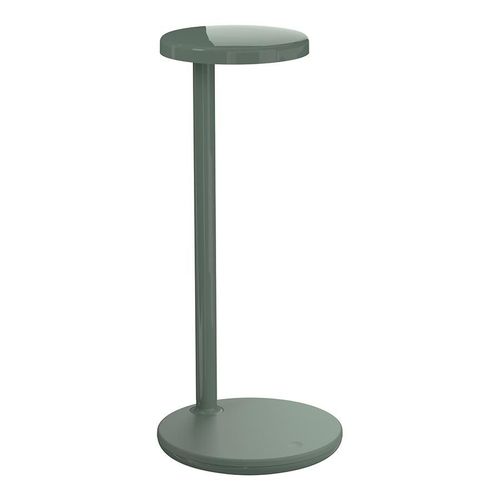 Flos Lampe De Table Oblique Qi (2700k, Vert Sauge Poli - Aluminium Et Pmma)
