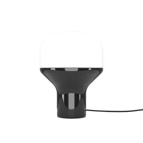 Martinelli Luce Lampe De Table Delux Junior (Noir Brillant - Verre Soufflé Et Aluminium)
