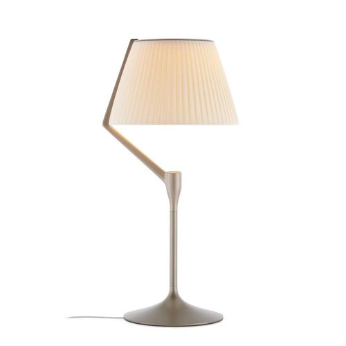 Kartell Lampe De Table Angelo Stone (Champagne - Aluminium Moulé Sous Pression, Technopolymère Thermoplastique Transparent Et Tissu)