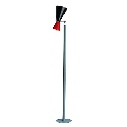 Nemo Lampadaire Parliament (Noir / Rouge - Aluminium)