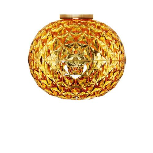 Kartell Lampe Murale Applique Ou Au Plafond Planet (Ambre - Technopolymère Thermoplastique Coloré Dans La Masse)