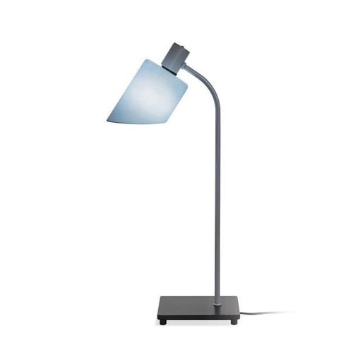 Nemo Lampe De Table Lampe De Bureau (Gris Bleu - Acier Peint Gris Et Verre)