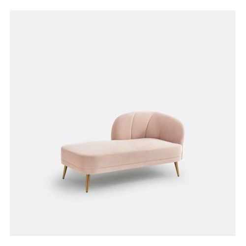 La Redoute Intérieurs - Méridienne Velours, Gauche, Leone - Rose