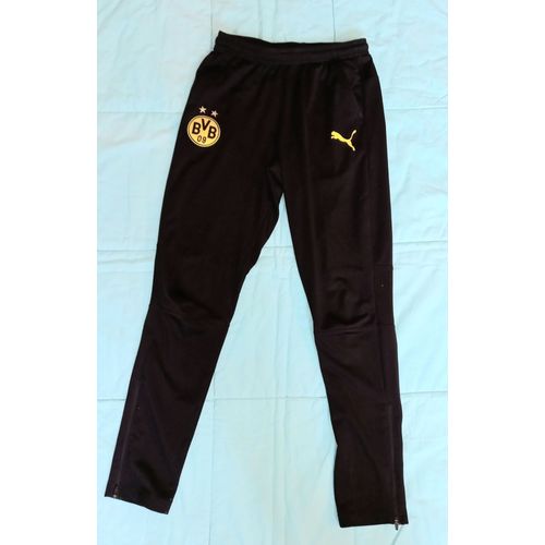 Borussia Dortmund Puma Pantalon De Jogging Enfant 13 - 14 Ans Noir Bvb 09 Foot Survêtement