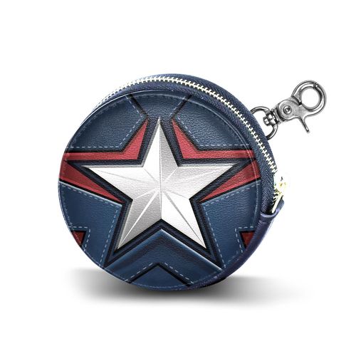 Porte-monnaie Cookie - Marvel Captain America Courage - Bleu - Taille Unique