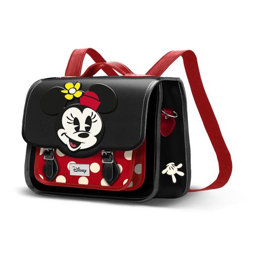Sac à Bandoulière-Sac à dos Sa - Disney Minnie Mouse Face - Noir - Taille Unique