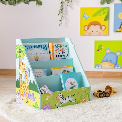 Meuble De Rangement Livres Magazines Étagère Bibliothèque Enfant Garçon Sunny Safari Fantasy Fields Ven-Td-13141a