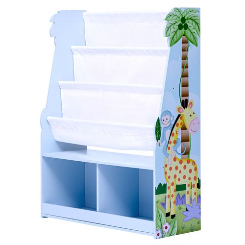 Etagère De Rangement Enfant Garçon En Bois Sunny Safari Bleu Fantasy Fields Td-13410ss