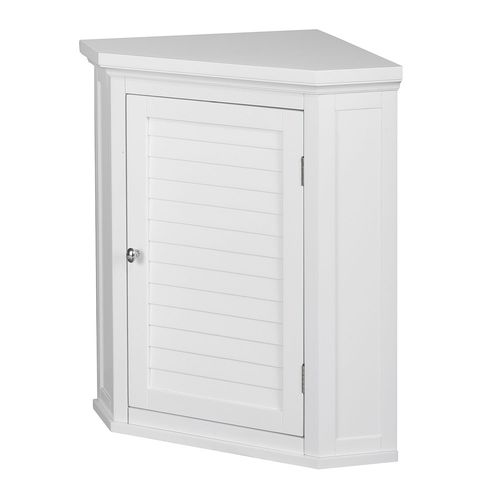 Meuble D'angle Bas De Rangement De Salle De Bain, Teamosn Home, Blanc, 57 X 38 X 61