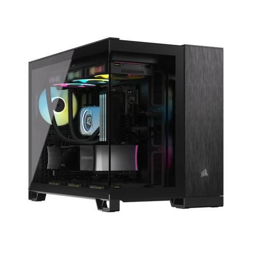 Boitier PC Mini Tour Micro ATX Corsair 2500X avec panneaux vitrés - Noir/Gris