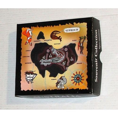 Sous Verre Australie Metal Plastique Souvenir Collection Coasters Lot 6 Sous Bock Australia Kangaroo