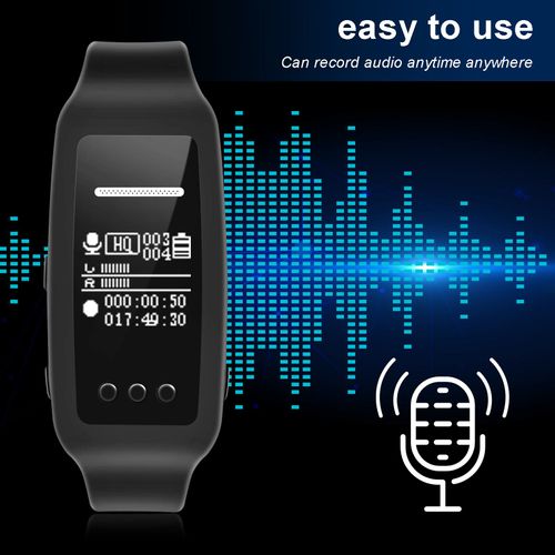 Montre Avec Haut-Parleur Intégré Pour Lecture",Enregistreur Vocal Activé Par Le Son,Jusqu'à 1536kbps,Bruit De Débit Binaire Statique,"32 Go