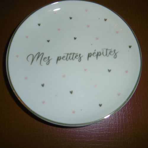VIDE POCHE CERAMIQUE DIAMETRE 12CM " MES PETITES PEPITES " DERRIERE LA PORTE