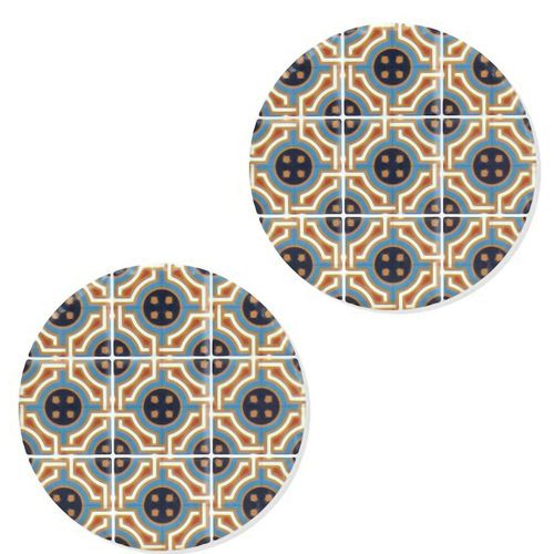 Set De 2 Sous-Verres Carreaux De Ciment