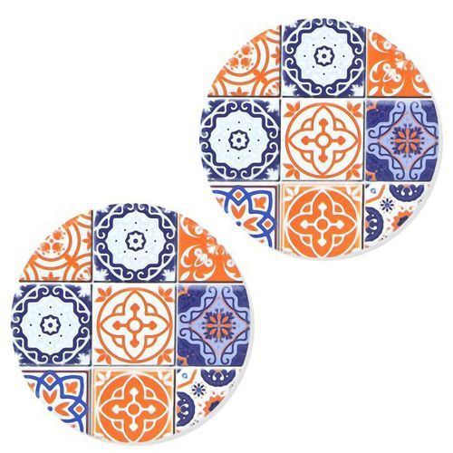 Set De 2 Sous-Verres Carreaux De Ciment