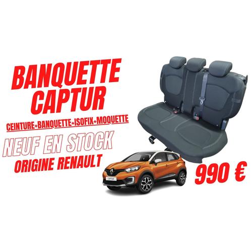 Banquette Renault Captur 2019 Ceintures + Plage Arrière + Moquette Coffre