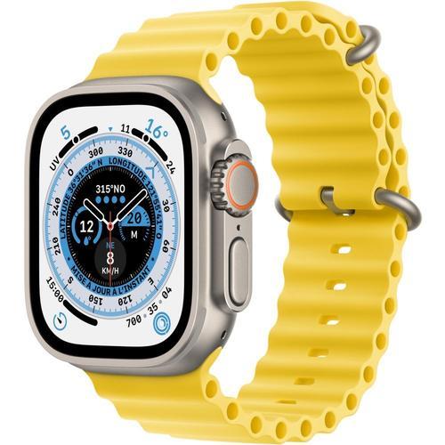 Apple Watch Ultra - Boîtier 49 Mm Titane Avec Bracelet Sport Jaune