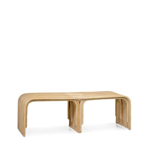 Banquette 2 Arcs En Rotin Beige L 130 Cm
