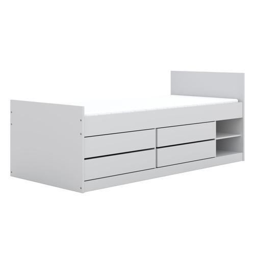 Lit Enfant Avec Rangement 90x200 Blanc