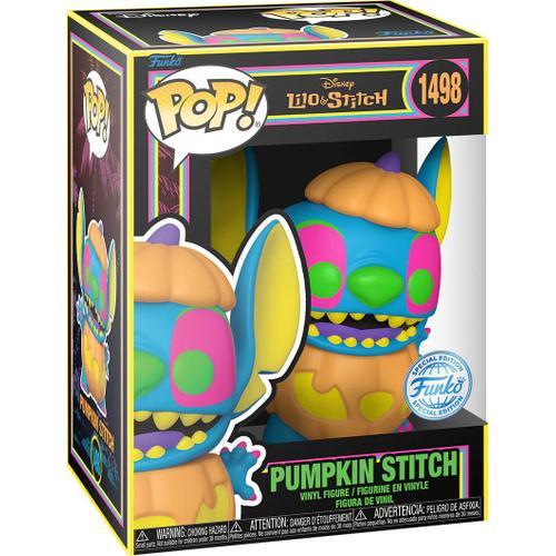 Figurine Funko Pop - Lilo Et Stitch [Disney] N°1498 - Pumpkin Stitch - Black Light (81969)