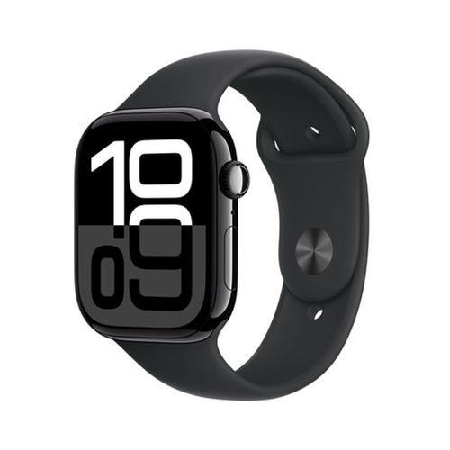 Apple Watch Series 10 Gps 46mm Black Jet Black Aluminium Case With Black Sport Band - M/L