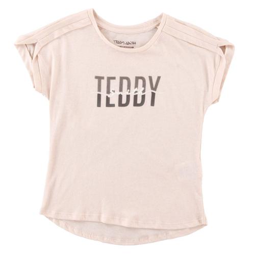 Teddy Smith T-Shirt En Coton Tiba Rose Pâle