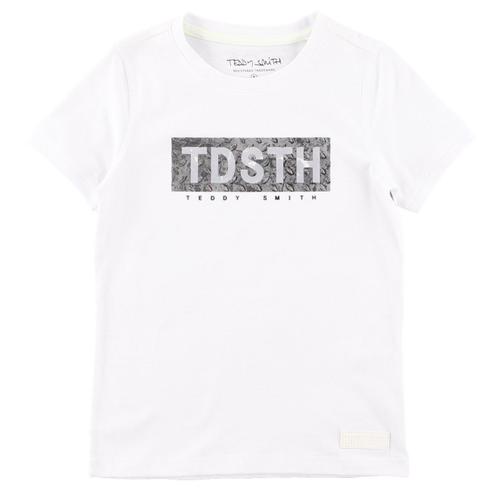 Teddy Smith T-Shirt En Coton Ezio Logo En Relief Blanc