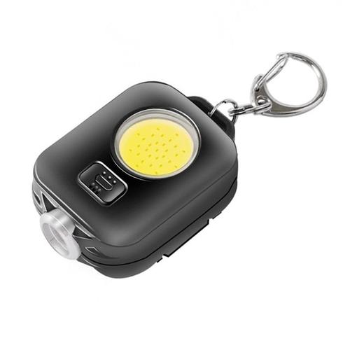 Mini lampe torche LED noir Mini de poche Porte clés