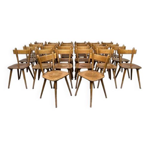 Srie De 26 Chaises Bistrot Vintage Design Scandinave De 1960 Bois