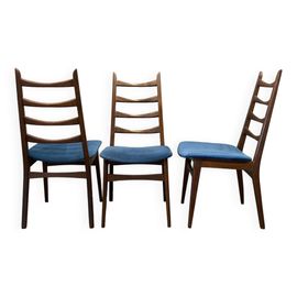 Suite De 3 Chaises  Bleu