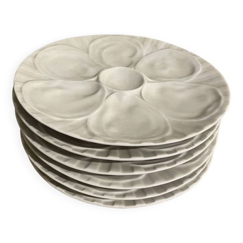 Lot De 6 Assiettes Pillivuyt Blanc