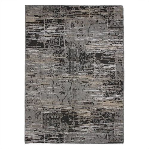 DJERBA - Tapis aux motifs vintages et orientaux en polypropylène 140 x 200 cm Gris