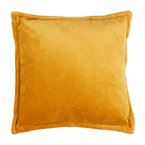 Arthur - Galette De Chaise En Velours De Coton - Coussin De Chaise 40 X 40 X 8 Cm Jaune