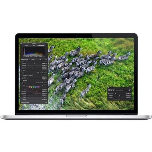 MacBook Pro Retina 15"Core i7 2,2 Ghz 16 Go 256 Go SSD Argent (2015) - Batterie Neuve - Reconditionné - Etat correct