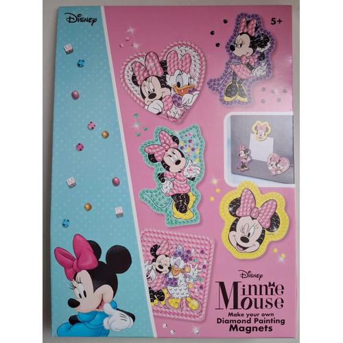 Minnie Mouse - - Fabrication 5 Magnets Décorés Diamond Painting