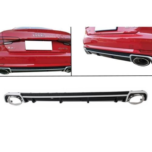 Pare-Chocs Arrière Diffuseur Embouts D'échappement Pour Audi A4 B9 8w 2016+ Berline/Avant Rs4 Design
