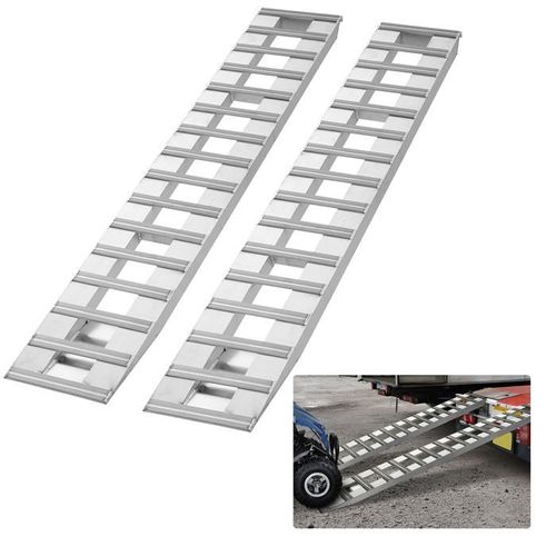 Rampes En Aluminium-Vevor-2400 X 380 X 72 Mm-Charge 2721,6 Kg-Pour Moto/Moto Tout-Terrain/Remorque/Vtt/Utv
