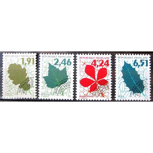 1994. Série Complète Préob232 À Préob235: Feuilles D'arbres (1).