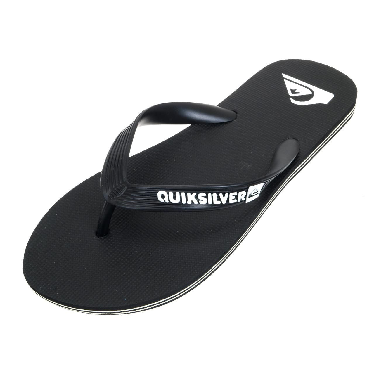 Tongs Claquettes Quiksilver Molokai Blk/wht Tong 44733 Noir