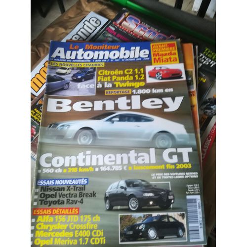 Le Moniteur Automobile 1301 De 2003 Alfa 166,Land Freelander Td4,Nissan Xtrail,Opel Vectra Break 2.0 Dti,Toyota Rav4,Chrysler Crossfire,Bentley Continental Gt,Mercedes E400 Cdi,C2 1.1,Fiat Panda 1.2