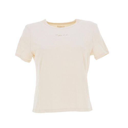 Tee Shirt Manches Courtes Happy And So Lea T-Shirt Reg Cotele Blc Ecru