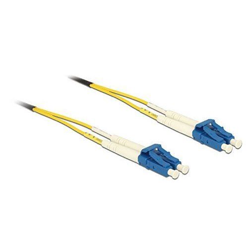 Delock - Câble réseau - mode unique LC (M) pour mode unique LC (M) - 3 m - fibre optique - 9 / 125 micromètres - OS2 - sans halogène - jaune