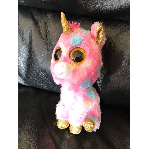 Doudou Peluche Licorne Multicolore Fantasy 18cm Ty 