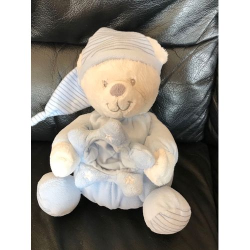 Peluche Doudou Ours Bleu Ourson Max & Sax Moon 20 Cm Etoile Cmi Carrefour