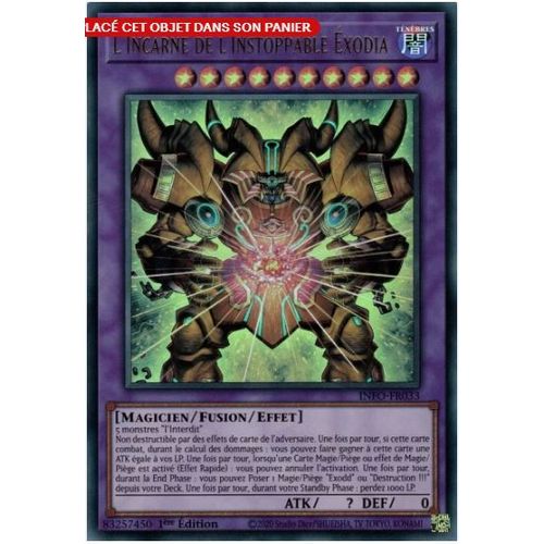 Yu Gi Oh Info Fr033 L'incarné De L'instoppable Éxodia Ultra Rare